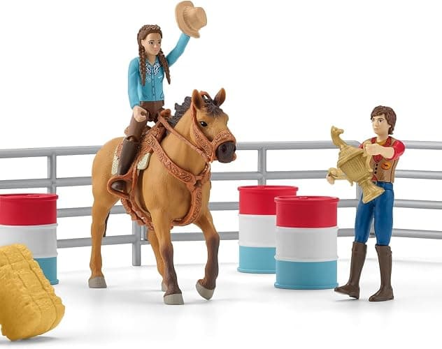 Schleich Farm World - 42PC Rodeo Playset with Animal and Rider Figurines - Cowboy and Cowgirl Action Figures with Cattle and Horse Toys - Western Riding Screen-Free Toys - Kids Ages 3+ | 42679 thumbnail 7