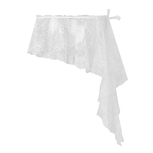Women Lace Cover Up Skirt Y2k Hip Scarf Belt Tie Side Sheer Lace Wrap Skirt Asymmetrical Flowy Layered Skirts thumbnail 6