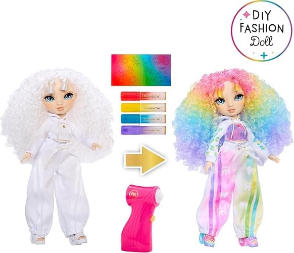 Rainbow High Air Brush & Create DIY Fashion Doll with Airbrush Marker Kit, Washable Rainbow Markers, Long Hair, Green Eyes, Color, Create, Play, Rinse and Repeat. Creative 4-12+ thumbnail 2