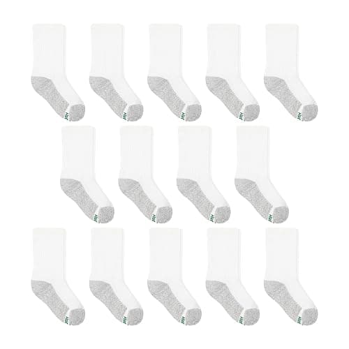Hanes Boys' Socks Pack, Double Tough Moisture Wicking Ankle, Crew, No Show Socks, 12 & 14 Pair Packs thumbnail 2