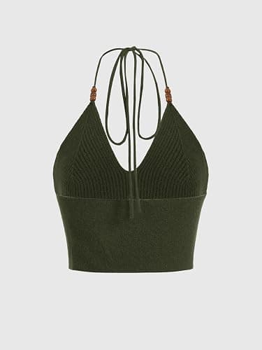 Verdusa Women's Y2k Crochet Tops Going Out Summer Outfits Boho Gothic Halter Top Festival Western Cowgirl Shirts thumbnail 2