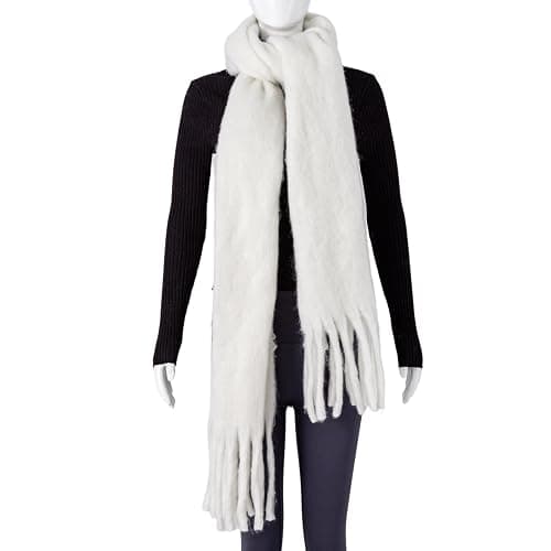 AUSEKALY Women's Scarf Big Colorful Thick Blanket Wrap Winter Oversized Warm Chunky Scarves Solid thumbnail 4