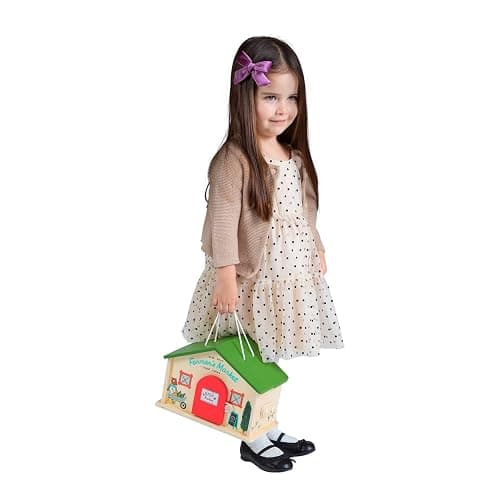 Manhattan Toy Farmer’s Market Day 12-Piece Portable Wooden Toy Figure Pretend Shopping Playset thumbnail 7
