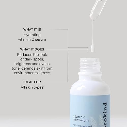Cocokind Vitamin C Glow Serum, 1 Fl Oz | Brighten & Even Skin Tone and Texture, Hydrating Face Serum with Azelaic Acid and Sea Grape Caviar, Sensitive Skin Friendly thumbnail 2
