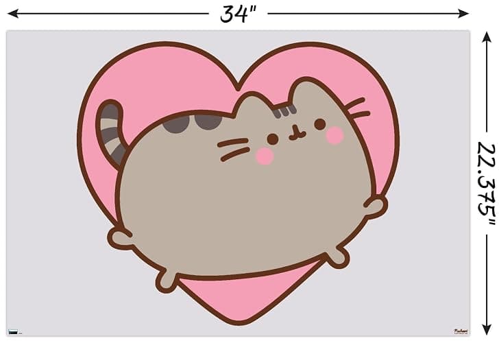 Trends International Pusheen - Heart Wall Poster, 34L x 22.4W, Unframed Version thumbnail 3
