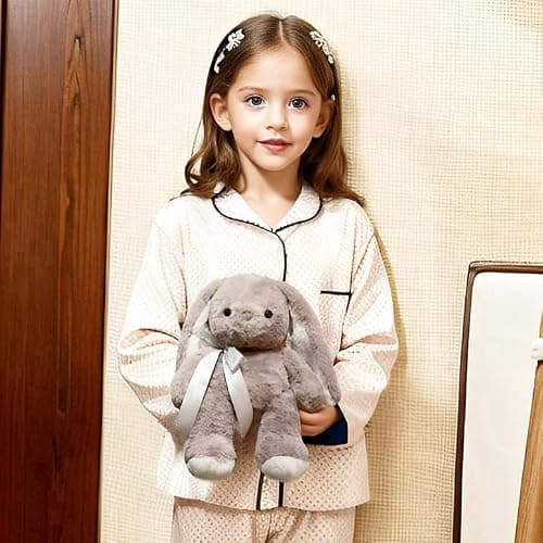 uoozii Warmable Bunny Stuffed Animal - Microwavable 12" | 2 Pounds Unscented Weighted Stuffed Animals Non-Shedding Bunny Plush Coolable & Heatable Warm Gifts for Kids & Adults thumbnail 6