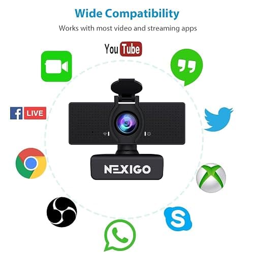 NexiGo N60 1080P Webcam with Microphone, Software Control & Privacy Cover, USB HD Computer Web Camera, Plug and Play, for Zoom/Skype/Teams, Conferencing and Video Calling thumbnail 7