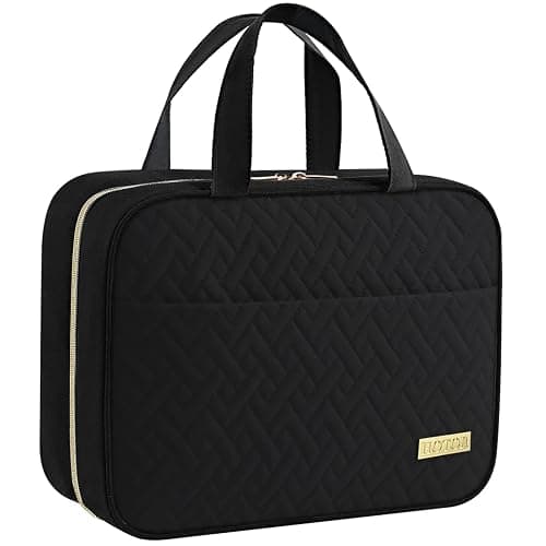 HOTOR Travel Toiletry Bag - Hanging Toiletry Bag for Women & Men, Makeup Bag/Big Comparment, Waterproof for Travel Accessories, Travel Essentials, Large, Black - Image 1
