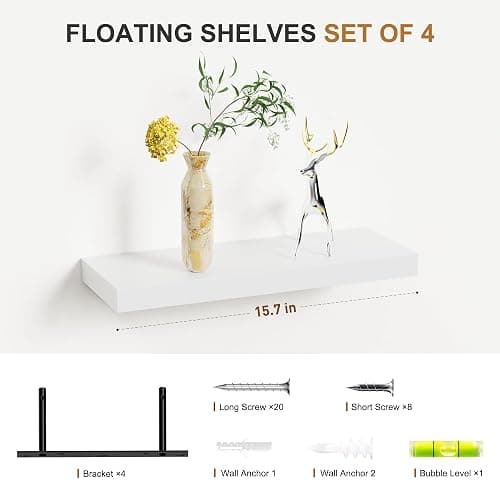 White floating shelves thumbnail 3