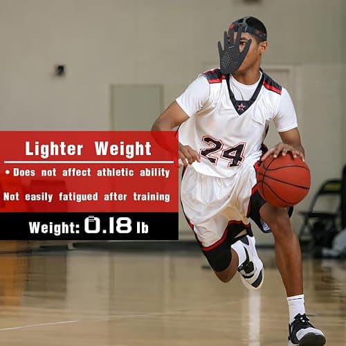 Headgear Blocking Guards Basketball Defensive Mask 2nd Generation 3D Eye-Blocking Shooting Dribble Training Mask, Guard Shooter Jump Shot Basketball Game Training Equipment thumbnail 2