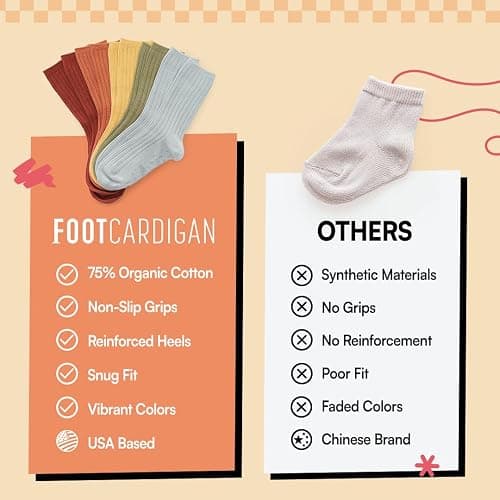 Foot Cardigan Kids Organic Cotton Socks - Medium - Jewels thumbnail 7