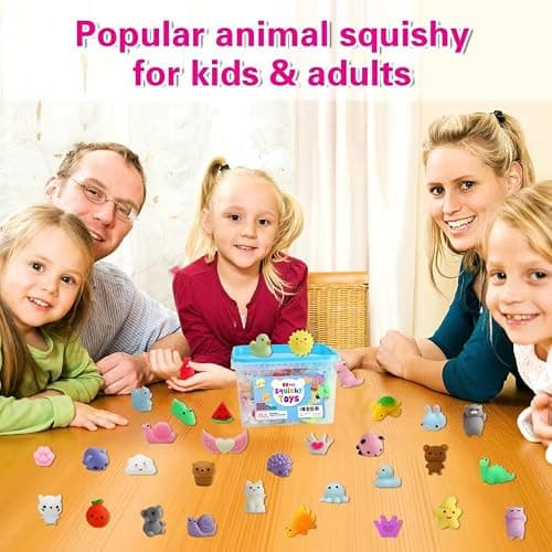 80Pcs Party Favors for Kids 4-8, Kawaii Squishies Mochi Squishy Toy Bulk Fidget Sensory Toys Birthday Gifts for Boys Girls Goodie Bag Christmas Stocking Stuffers Treasure Box Classroom Prizes thumbnail 3