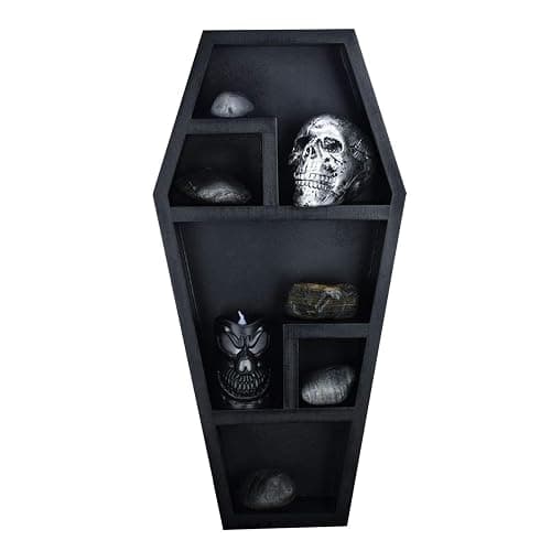 Siopob Large Coffin Shelf | Gothic Floating Coffin Shelves,Creative Bookshelf Floating Shelves, Gothic Furniture, Spooky - Decor for -Halloween thumbnail 8