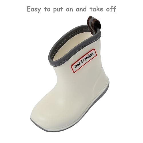 SIZE 6 Tree Grandpa Toddler Rain Boots Baby Kids Easy-on Rain shoes Children Waterproof Shoes for Boys Girls(1-6 Years) thumbnail 3