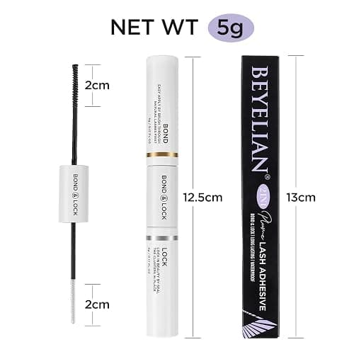 BEYELIAN Lash Bond and Seal, Cluster Lash Glue for Individual Cluster Lashes DIY Eyelash Extensions Latex Free Aftercare Sealant with Mascara Wand Super Strong Hold 72 Hours thumbnail 8
