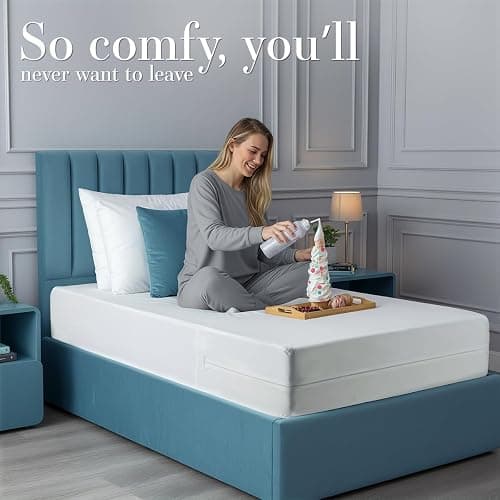 Utopia Bedding Mattress Protector Zippered Twin XL Size, 100% Waterproof Bed Bug and Dust Mite Proof Mattress Encasement, Absorbent 6 Sided Mattress Cover thumbnail 9