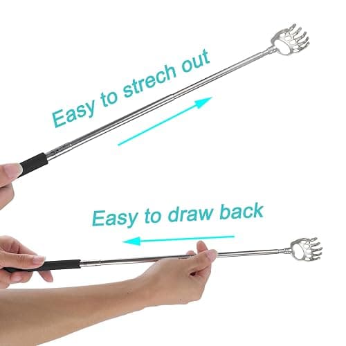 Back Scratcher, WOVTE Telescopic Stainless Steel Back Scratcher for Adults, Stocking Fillers for Men Women Gifts for Men Dad Husband, Mothers Day Fathers Day Birthday Gifts Easter Gifts for Him thumbnail 8
