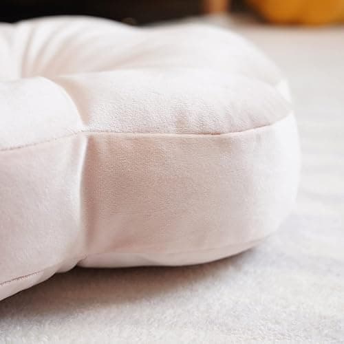 ARTMAGIC Flower Shaped Velvet Decorative Throw Pillow Cushion Ultra Soft Cute Floor Pillow for Couch Bed Sofa (Light Pink) thumbnail 5