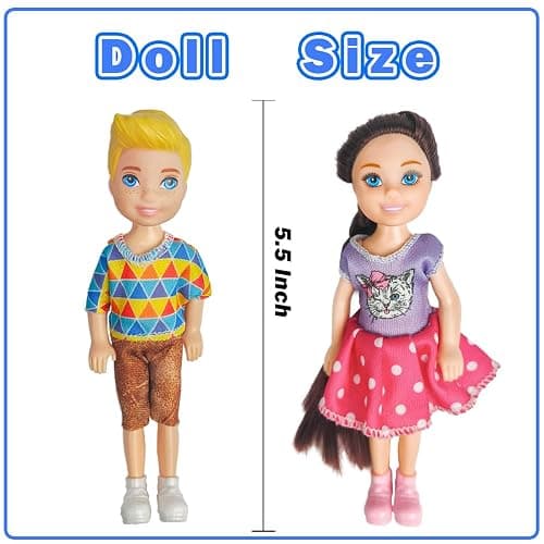 Interactive Family Toy Fun Action Figures Set, Imaginative Family Doll Play thumbnail 2