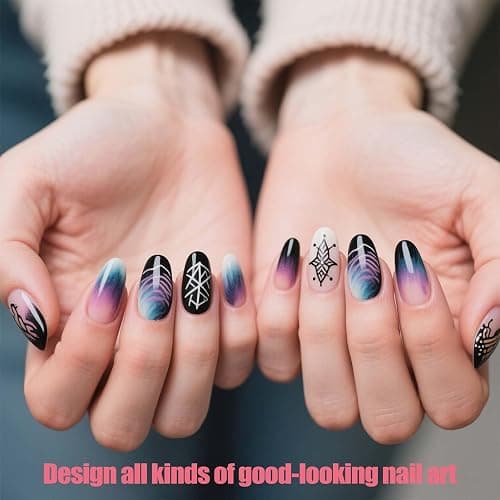 Artdone Nail Dotting Tools 32PCS Double-ended Nail Art Brushes Kit Nail Art Gel Polish Liner Brushes Design Pen For Nail Drawing And Nail Paint Brushes Small Detail Brushes thumbnail 5