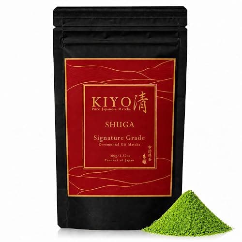 Kiyo Matcha Signature Grade Shuga Ceremonial Uji Matcha - Pure Japanese First Harvest Ceremonial Grade Matcha Green Tea Powder from Uji, Japan (100g/3.5oz) - Image 1