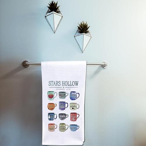POFULL Luke's Diner Merch TV Show Inspired Gift Housewarming Gift Stars Hollow Founded 1779 Kitchen Towel thumbnail 6