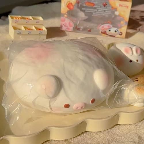 Jumbo Pig Squishy Toy, Slow Rising Soft PU Foam Stress Relief for Adults, Giant Animal Squeeze Fidget for Anxiety, Focus Desk Decor (pi g) thumbnail 2