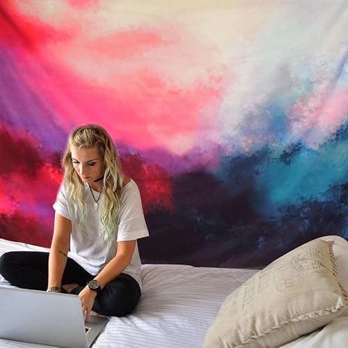 Tapestry Wall Tapestry Wall Hanging Tapestries Art Tapestry Flowing Cloud Tapestry Abstract Palette Tapestry Huge Tapestry Wall Blanket Wall Decor Wall Art Home Decor 59 X 51 Inches thumbnail 3