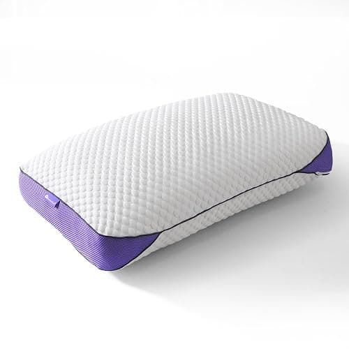 HOMELAB Cooling Adjustable Shredded Memory Foam Pillow, Queen 20x28, 1 Pack | Adjust the loft for side, back or stomach sleeping; the cooling removable cover adds comfort to the Queen 20x28 pillow. - Image 1