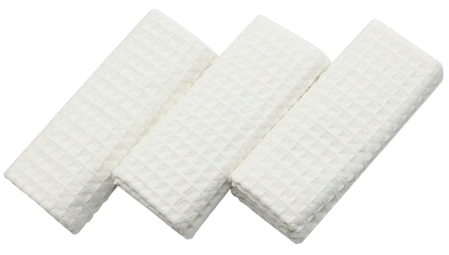 VeraSong Waffle Weave Kitchen Towels Dish Towels, 3 Pack, 16x24 Inch, Beige | Thick Microfiber Hand towels, Dish Towels for Kitchen, Absorbent, Lint Free, Dish Drying & Tea Towels thumbnail 4