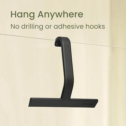 dancemoon JustHang Shower Squeegee for Glass Doors, All-One-Piece Silicone with Built-in Hook Design for Easy Hanging, Household Window Mirror Squeegee for Bathroom, Glass, Kitchen, Tile Wall, Car thumbnail 5