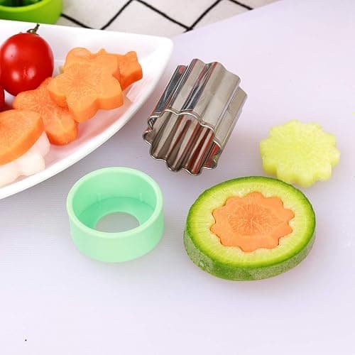 Vegetable Cutter Shapes Set (8 Pack) – 1.5" Stainless Steel Mini Cookie & Fruit Cutters for Kids, Bento Lunch, Sandwich, Fondant, Cheese, Baking & Food Prep thumbnail 7