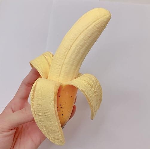funnysquee Banana Squishies Stress Relief Soft Scented Simulation Bananas Fruit Squeeze Toys Cute Birthday Gift Novelty Toy for Kids (Yellow Banana) thumbnail 5