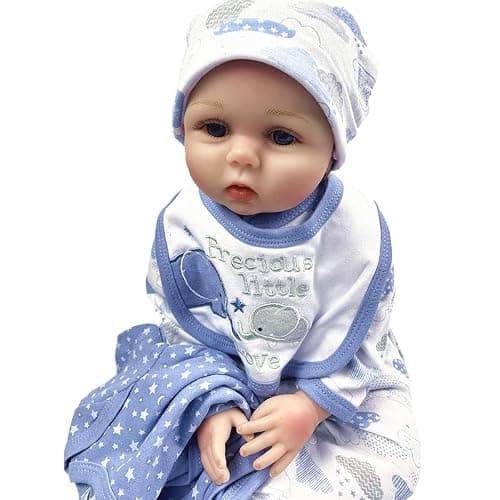 Reborn Dolls Baby Boy Clothes 5 Pcs Set Elephant Clothing for 20-22 Inch Reborn Newborn Baby Doll Clothes thumbnail 9