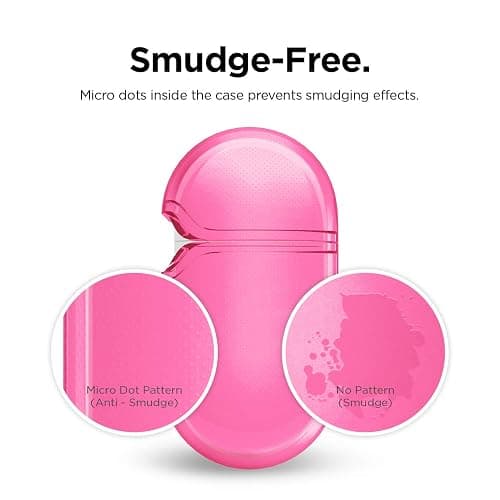 elago Compatible with AirPods Pro Case Clear - High Rating, TPU Transparent Shockproof, Protective Case Cover with Keychain, Gel Tape Included, Wireless Charging [Neon Hot Pink] thumbnail 5