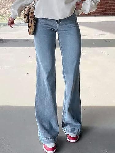 LQI Women's High Waist Baggy Boyfriend Jeans Distressed Wide Leg Denim Pants thumbnail 3