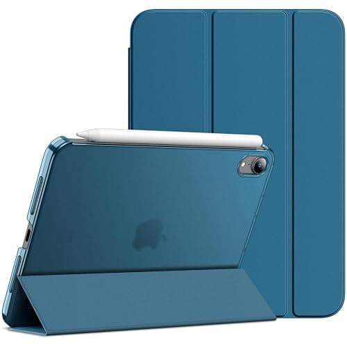 JETech Case for iPad mini (A17 Pro, 2024 Model, 7th Generation) / mini 6 (2021 Model, 6th Generation), Slim Stand Hard Back Shell Smart Cover with Auto Wake/Sleep (Teal) - Image 1