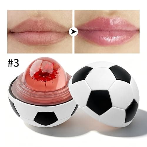Colour Changing Lipstick Lip Balm - Football Lipstick, Lip Stain Gloss Balm with Flower Jelly Core, Long Lasting Hydrating Tint for Match Days, Daily Makeup & Gifts (#3) thumbnail 2