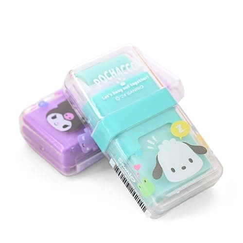 4 Pack Kawaii Cartoon Creative Roller Erasers - Roller Eraser with Roller Cleaner, Clean Up Eraser with Cover and Roller, Dual-Sided for Error Correction & Debris Collection thumbnail 6