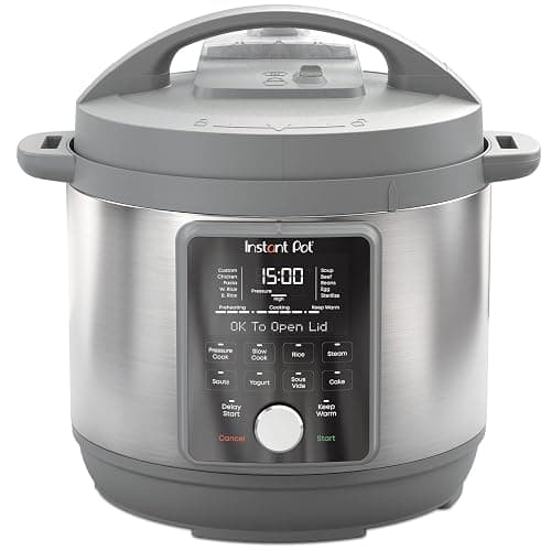 Instant Pot, 6-Quart Whisper Quiet 9-in-1 Electric Pressure Cooker, Slow Rice Steamer, Sauté, Yogurt Maker, Warmer & Sterilizer, Free App with 800+ Recipes, Stainless Steel - Image 1