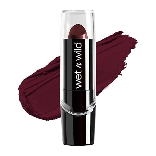 wet n wild Silk Finish Lipstick, Hydrating Rich Buildable Lip Color, Formulated with Vitamins A,E, & Macadamia for Ultimate Hydration, Cruelty-Free & Vegan - Black Orchid - Image 1