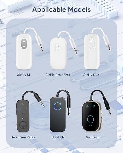 Hard Case for AirFly SE/Pro V2/Pro/Duo, Avantree Relay/1Mii Bluetooth Wireless Transmitter Receiver, Portable Airplane Travel Carrying Case Bag for USB Cable, Adapter, Memory Cards, U Disk(Only Case) thumbnail 2
