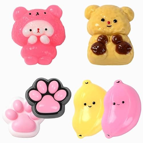Taba Squishy Fidget Toys 6Pcs, Ultra-Soft Stress Relief Sensory Squeeze Toys for Kids & Adults, Kawaii Fufu Squishies for Party Favors, Birthday Gifts, Xmas Goodie Bags Stuffers thumbnail 5
