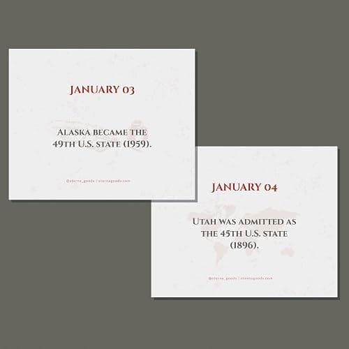 Today in History Perpetual Calendar | Daily World History Facts Desktop Calendar, This Day In Amazing History Trivia Facts & Achievements | History Buff Gift Page A Day Box Calendar with Historical Info For Every Day of The Year thumbnail 4