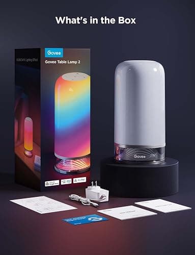 Govee RGBIC Smart Table Lamp 2, Touch Bedside Small Table Lamp Compatible with SmartThings, Matter, Alexa, Desk Lamp with 64 Scene Modes, Nightstand Lamp for Bedroom Living Room Night Light(Corded) thumbnail 8