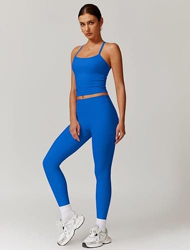 ABOCIW Workout Sets for Women 2 Piece Padded Sports Bra Tank Top High Waist Leggings Sets Gym Yoga Work Out Clothes thumbnail 4