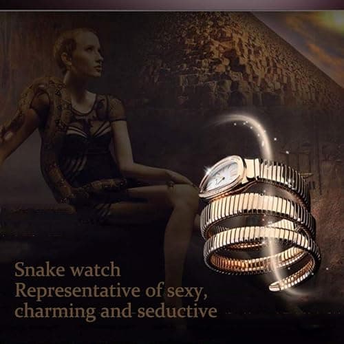 Orologio da polso serpente con strass, orologio analogico orologio in acciaio inox quadrante triangolare, orologio casual creativo e orologio moda e elegante, per bambini donne orologi da donna thumbnail 3