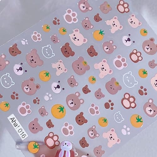 Cute Brown Nail Stickers  thumbnail 5