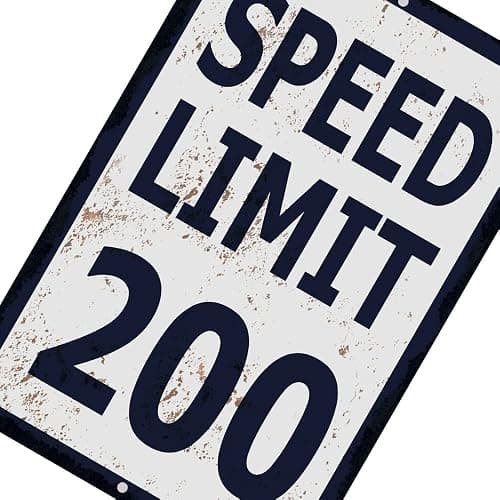 Funny Speed Limit 200 Sign, 8x12" Rust-Free Aluminum Road Sign - Cool Stuff Gift for Guys Room & Teen Boy Bedroom Decor | Durable Metal Tin Sign Wall Art for College Dorm & Garage thumbnail 4