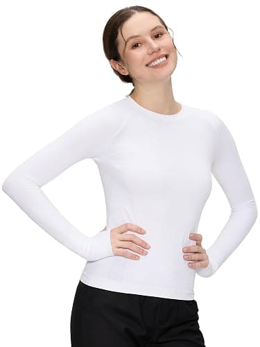 Long Sleeve Workout Tops for Women, Compression Shirt, Sports Running Shirt Breathable Athletic Top Slim Fit thumbnail 3